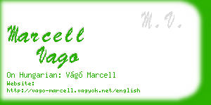marcell vago business card